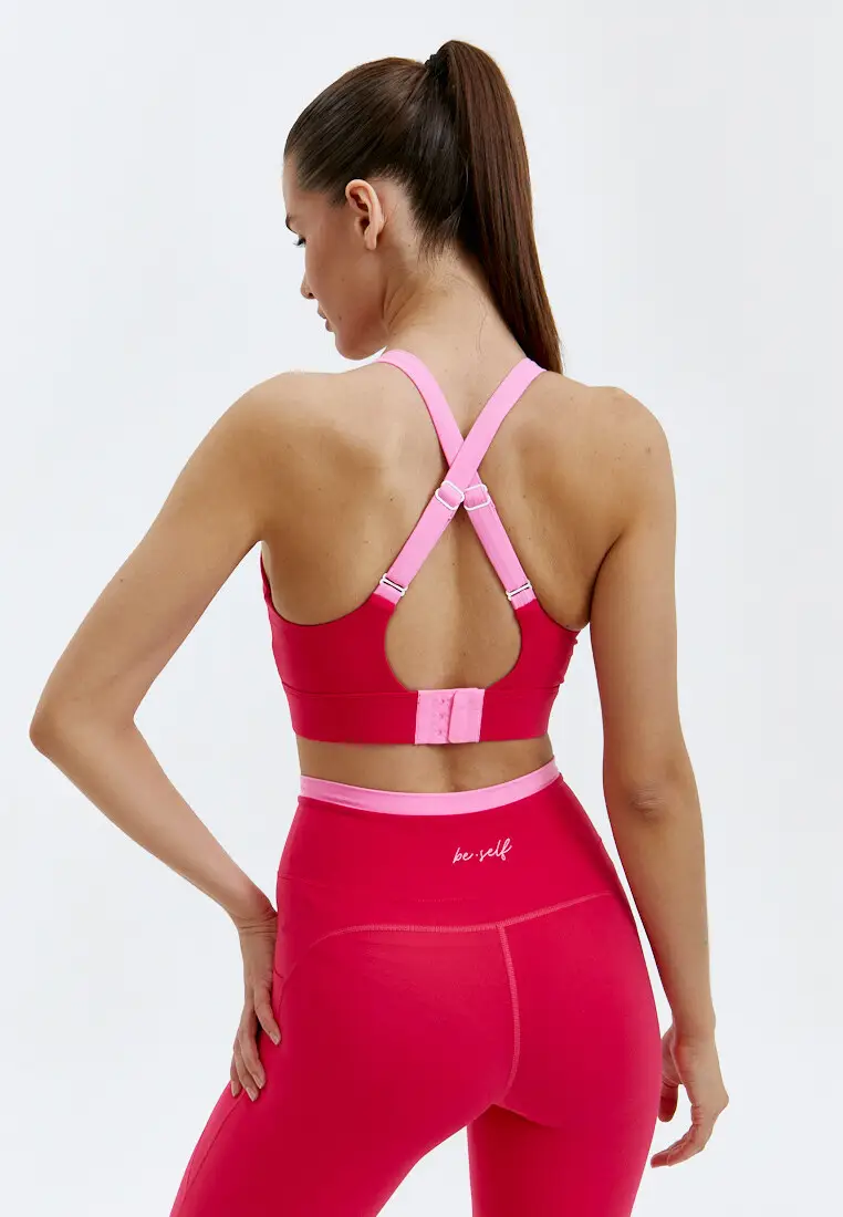 Топ-бра ACCENT с застежкой ярко-розовый