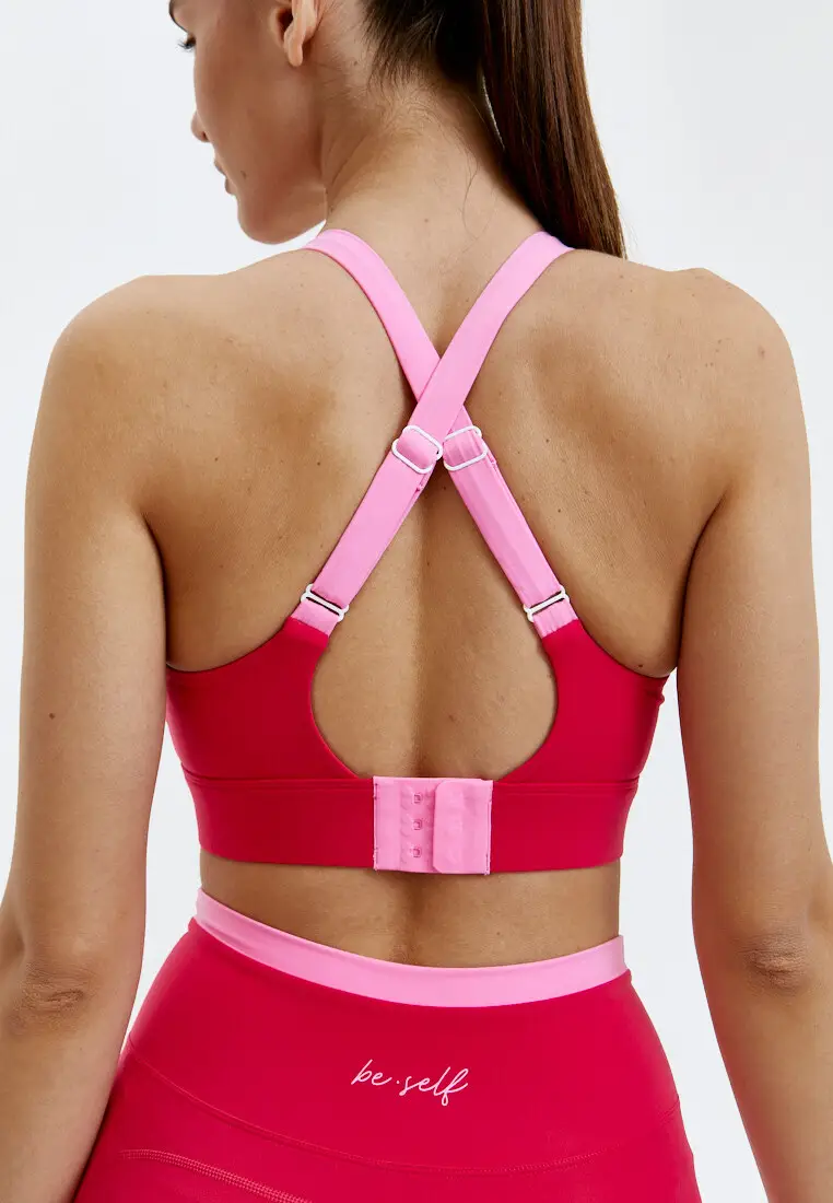 Топ-бра ACCENT с застежкой ярко-розовый