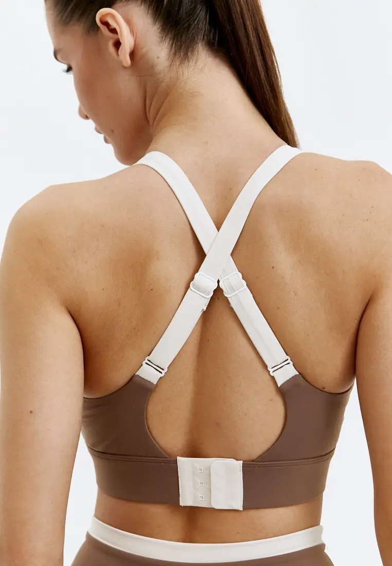 Топ-бра ACCENT с застежкой шоколадный