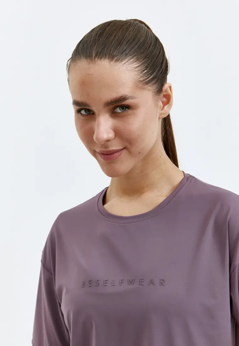 Футболка SATIN BASE сливовая