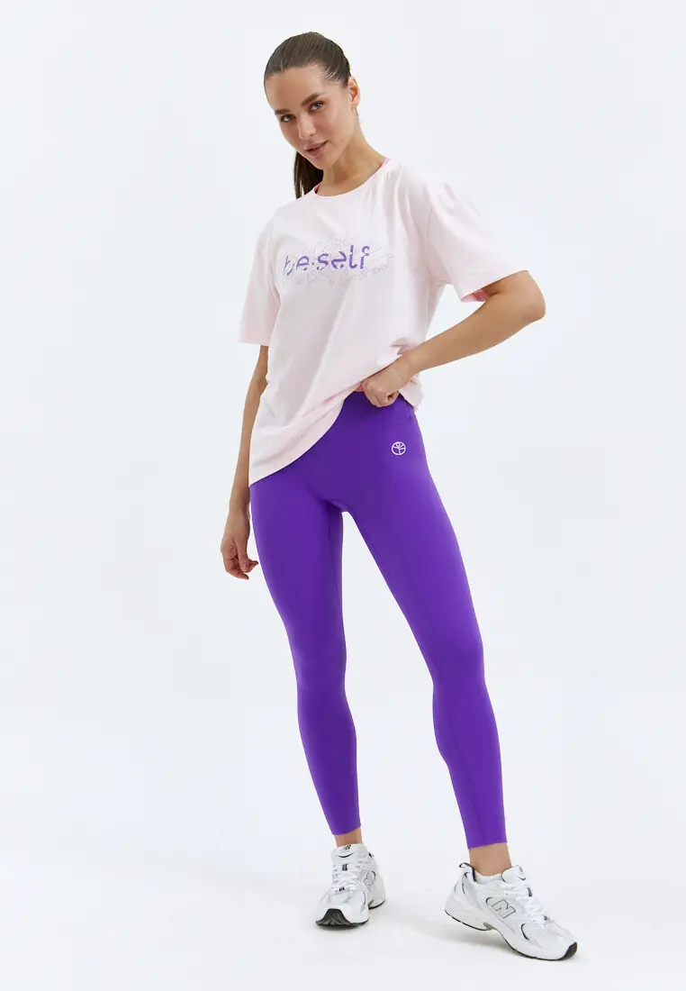 Футболка с геометрическим принтом BeSelf розовая