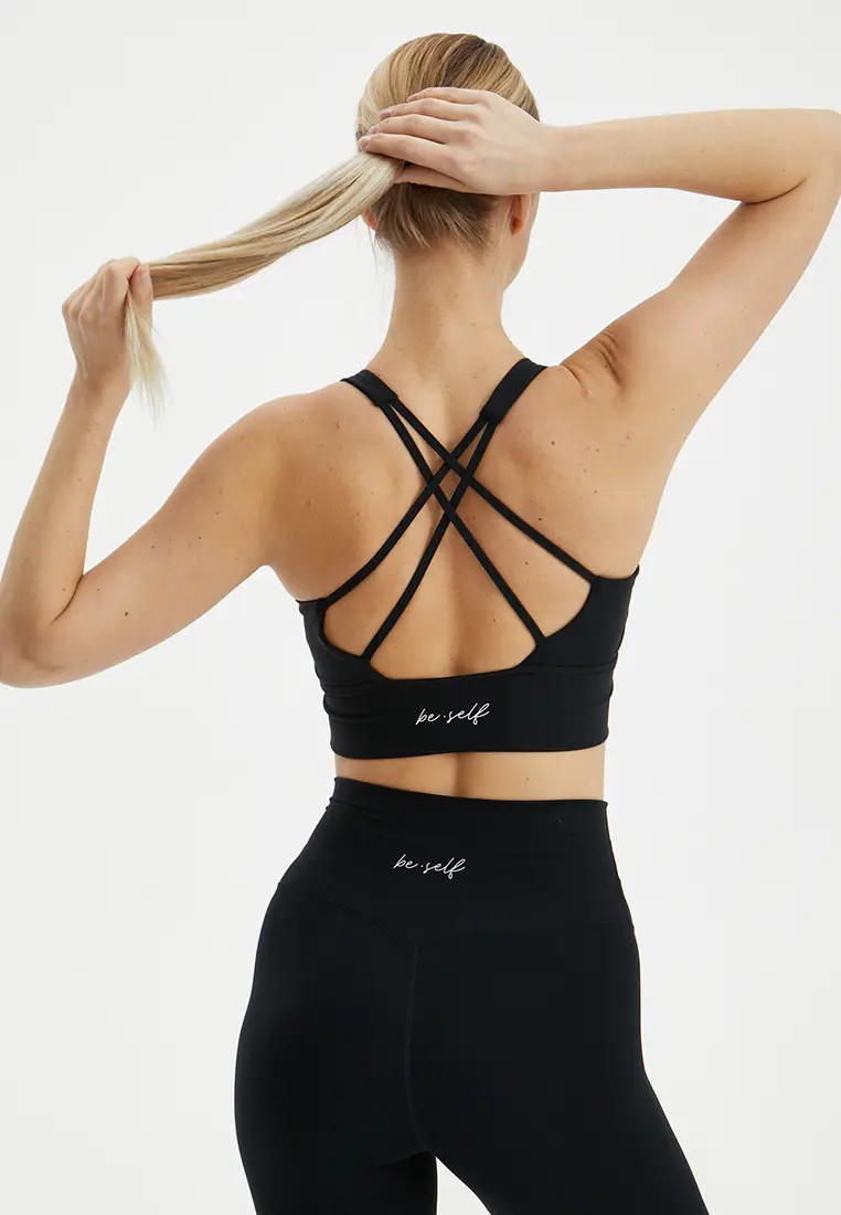 Топ-бра удлиненный MOTION черный