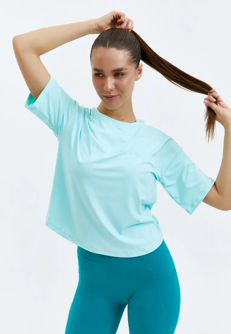 Футболка SATIN BASE бирюзовая