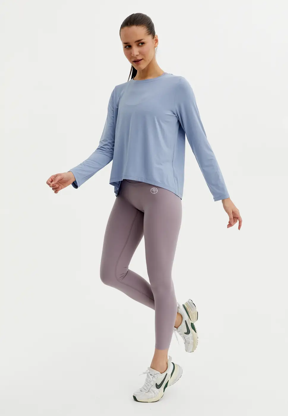 Лонгслив MODAL серо-голубой