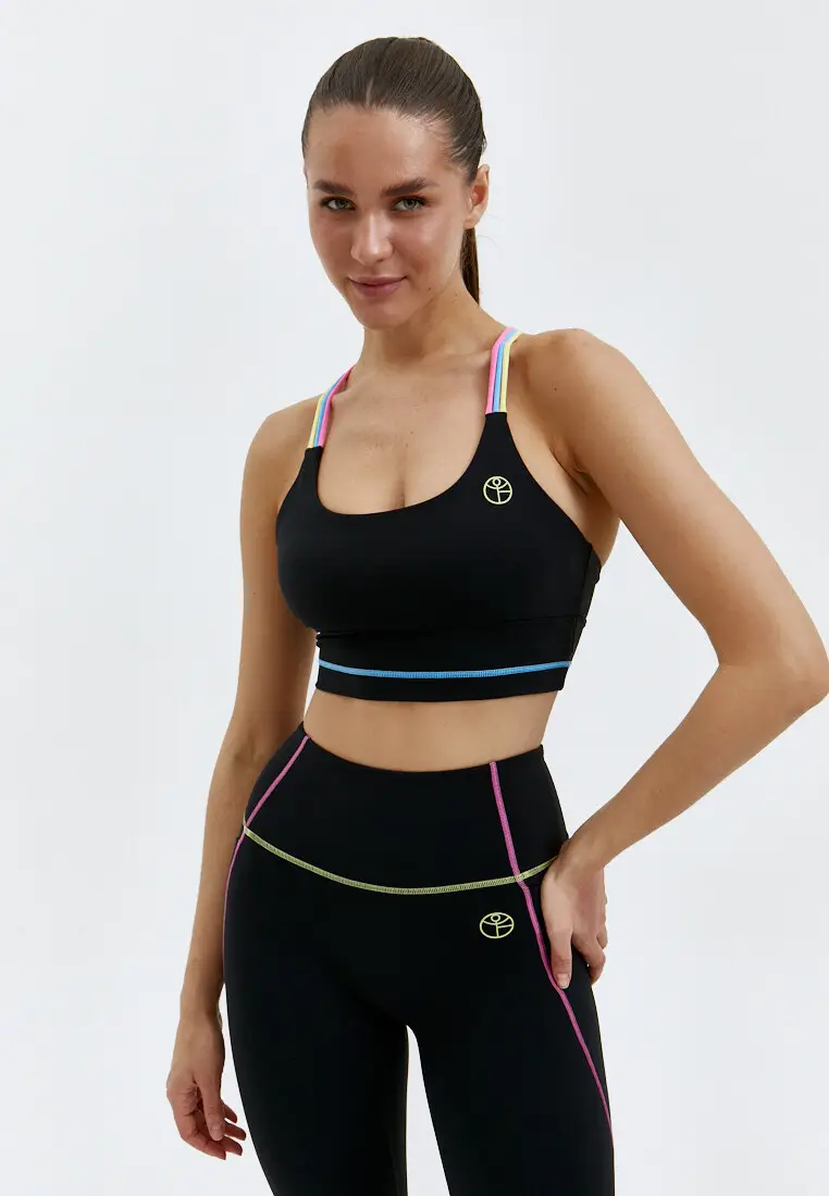 Топ-бра COLORES черный