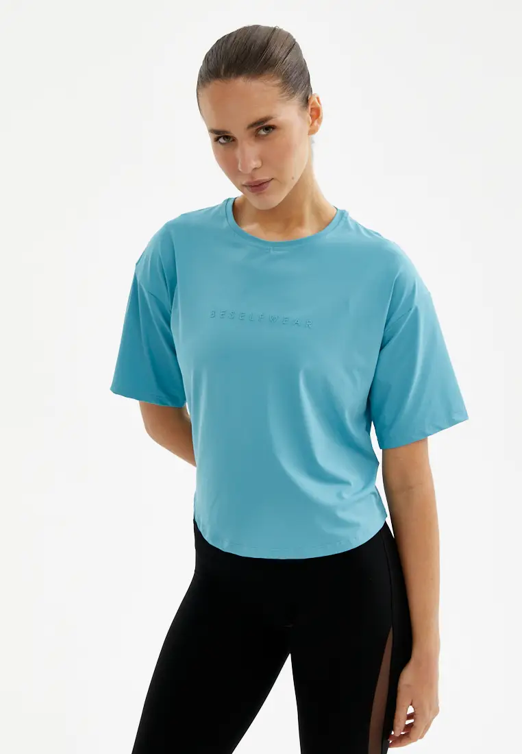 Футболка SATIN BASE пыльно-бирюзовая
