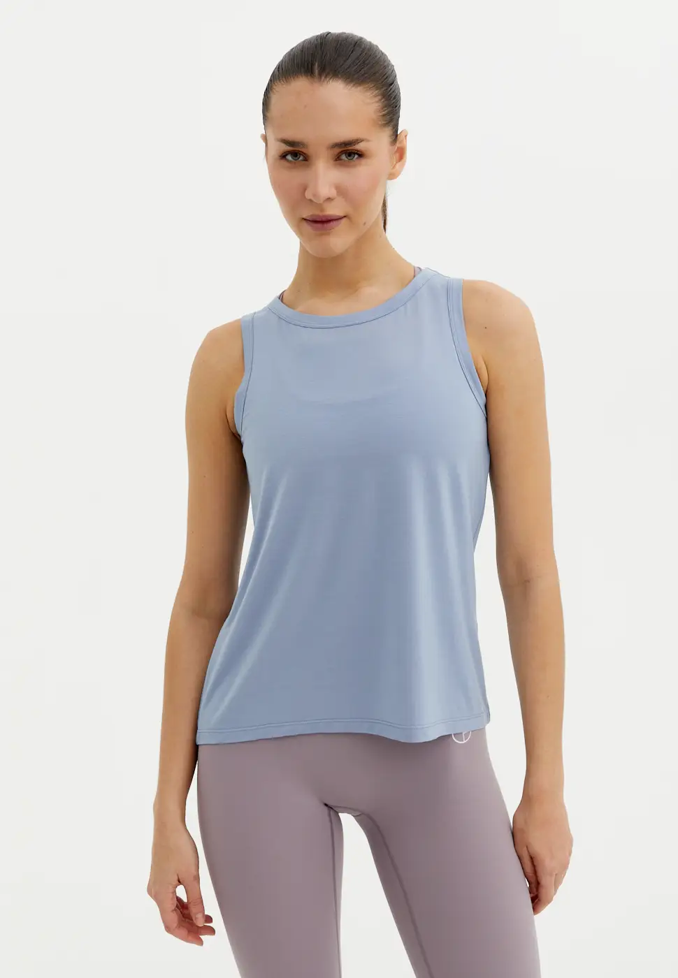 Майка MODAL серо-голубая