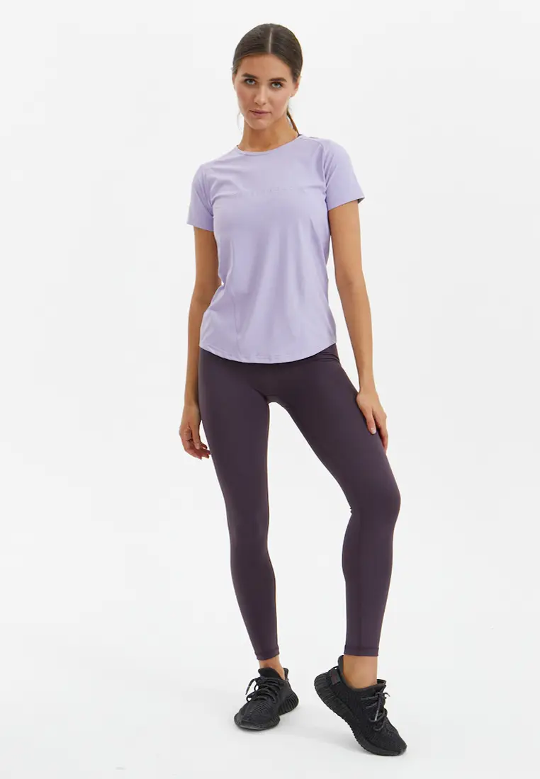 Удлиненная футболка SATIN BASE лавандовая