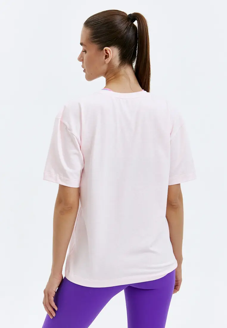 Футболка с геометрическим принтом BeSelf розовая