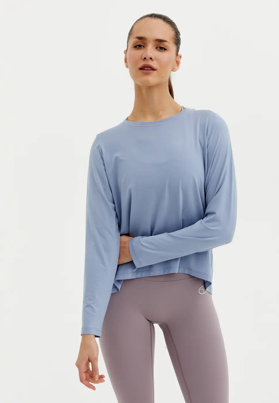 Лонгслив MODAL серо-голубой