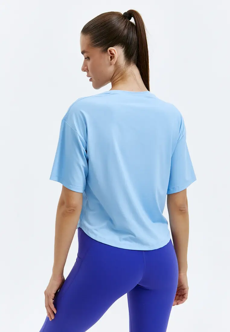 Футболка SATIN BASE голубая