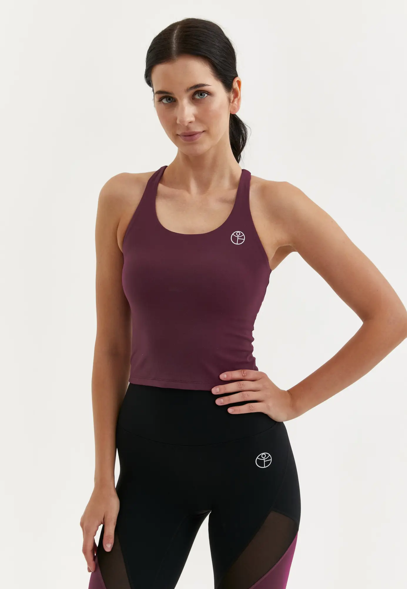 Майка с чашками MOTION сливовая