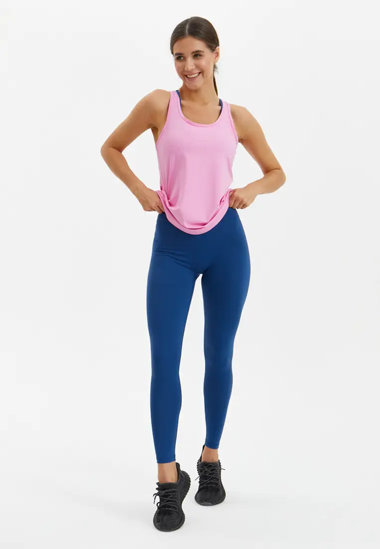 Удлиненная майка SATIN BASE розовая