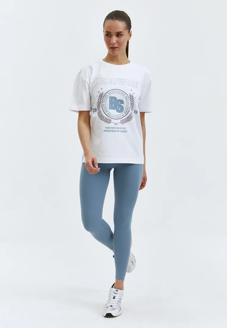 Футболка BSWR белая с принтом