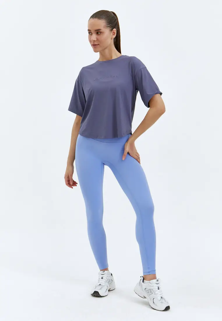 Футболка SATIN BASE серо-фиолетовая