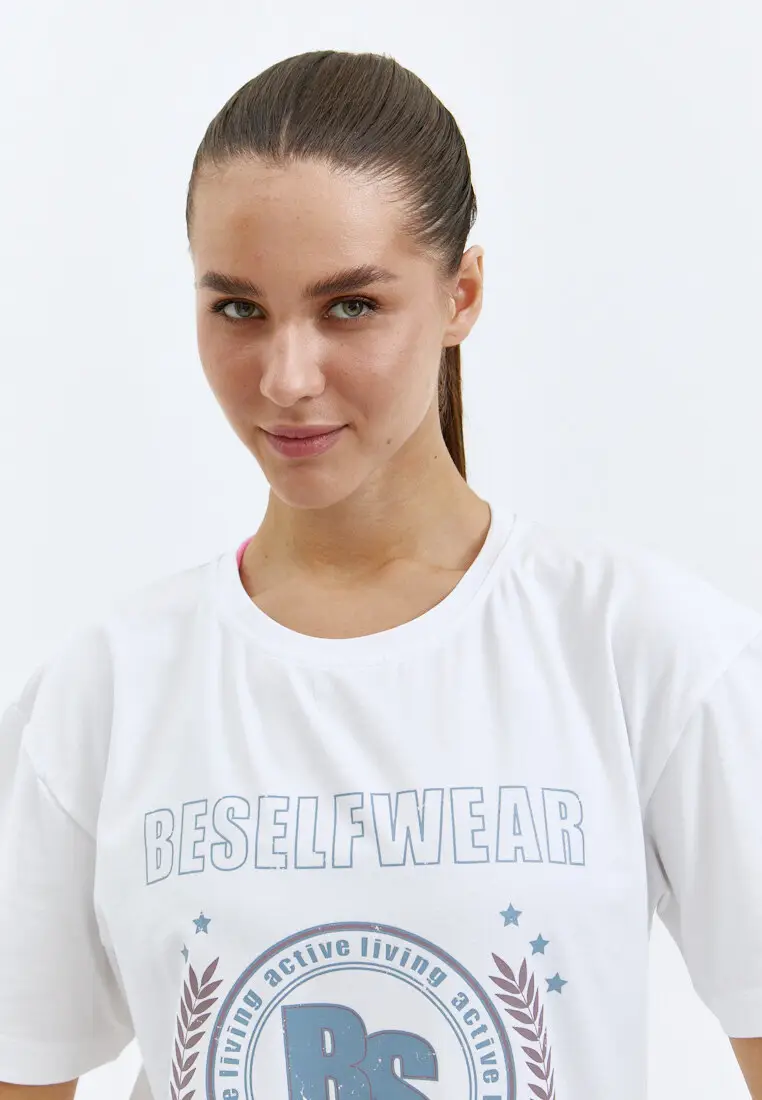 Футболка BSWR белая с принтом