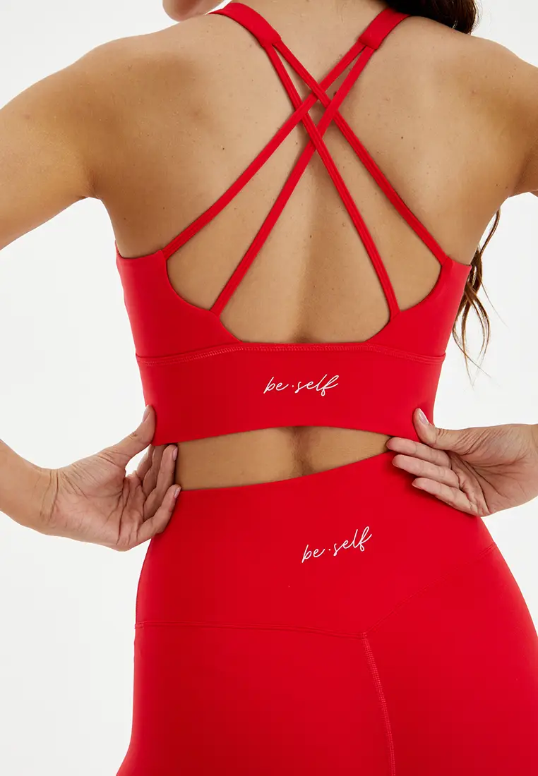 Топ-бра удлиненный MOTION красный