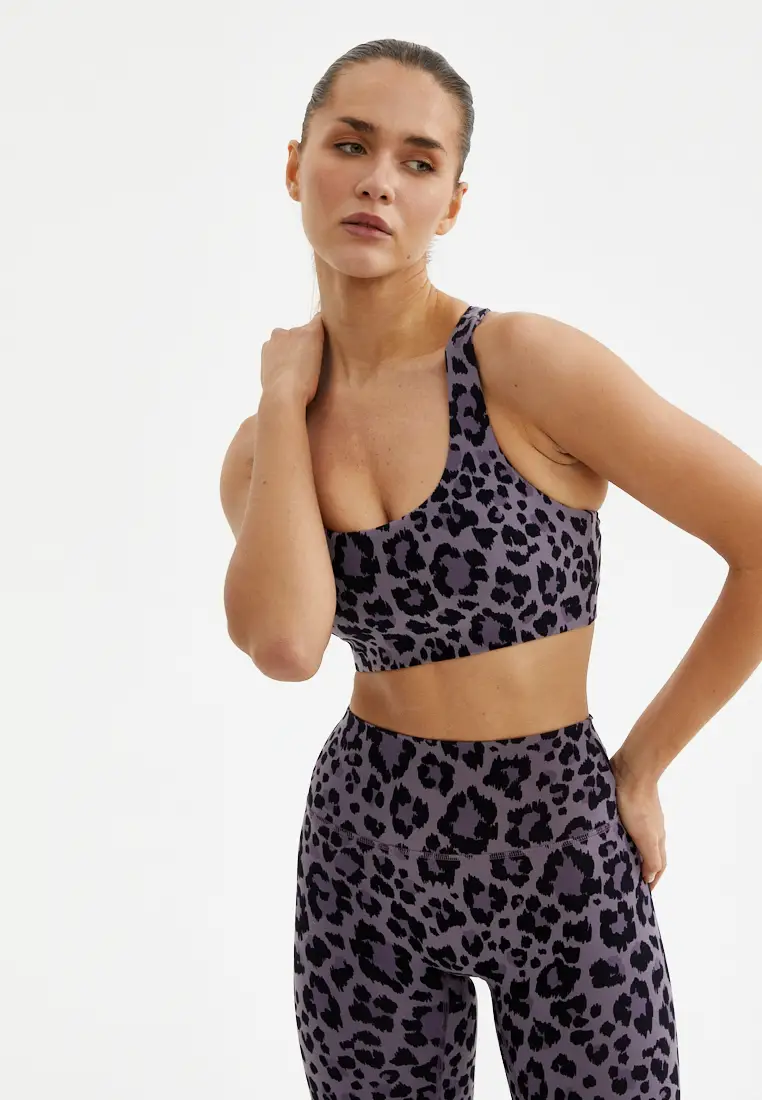 Топ-бра FAUNA пыльно-сиреневый леопард 
