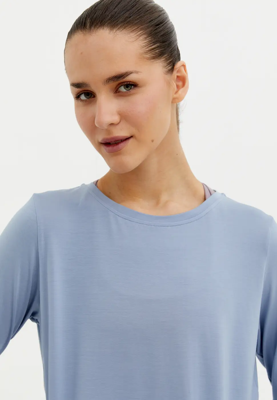 Лонгслив MODAL серо-голубой
