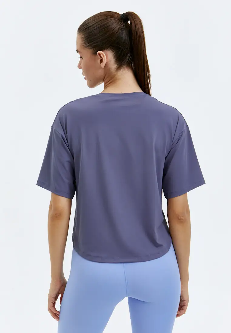 Футболка SATIN BASE серо-фиолетовая