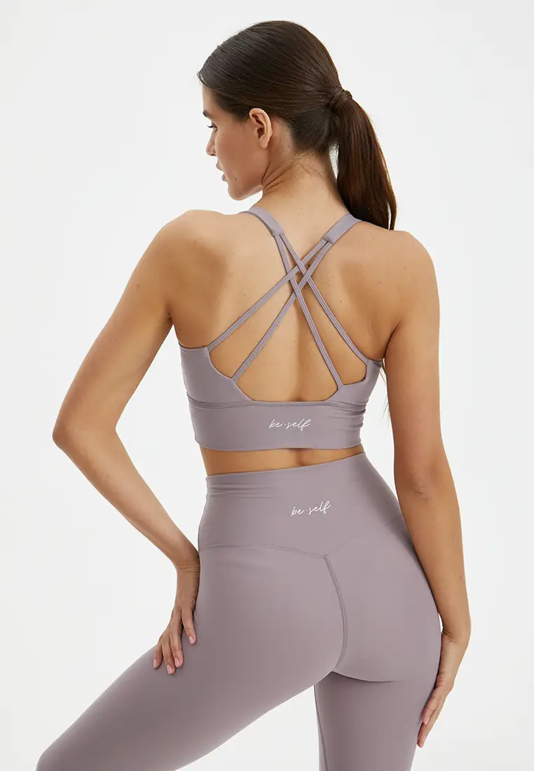 Топ-бра удлиненный MOTION бледно-сиреневый