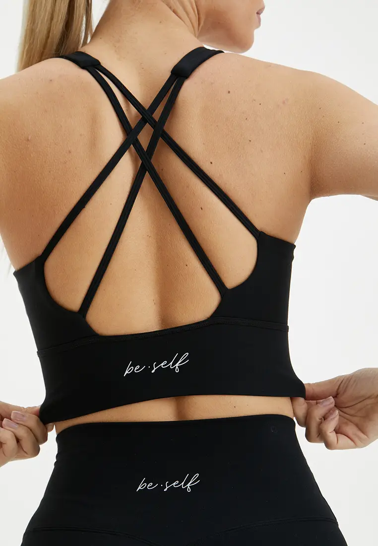 Топ-бра удлиненный MOTION черный
