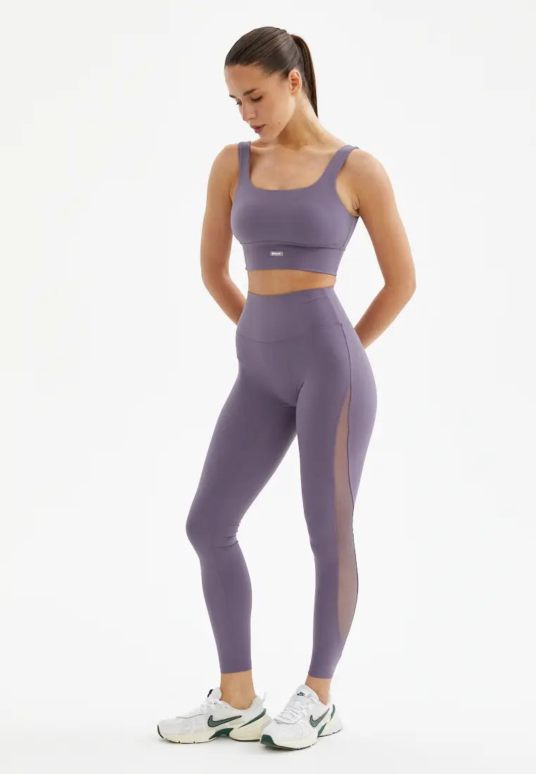 Лосины WAVE серо-фиолетовые