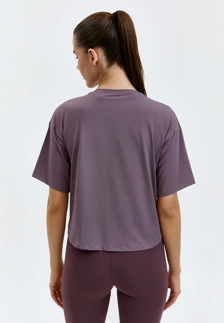 Футболка SATIN BASE сливовая