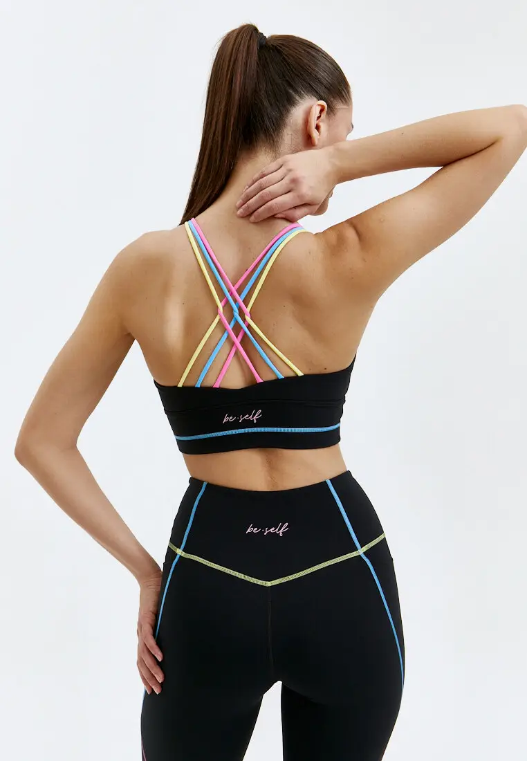 Топ-бра COLORES черный